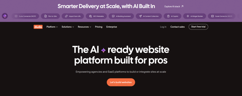 A smart website builder