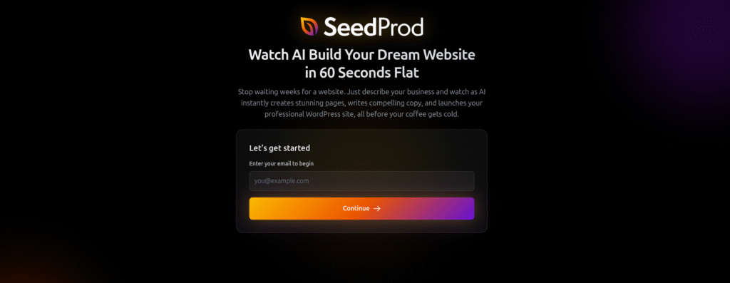 SeedProd WordPress website builder dashboard