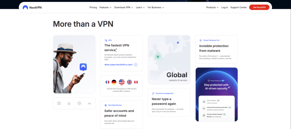 Nord-VPN dashboard