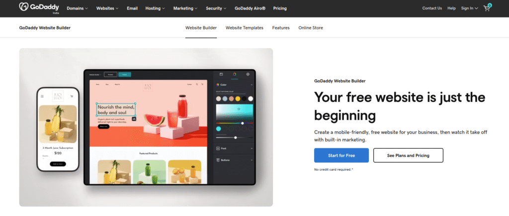 godaddy for fast and simple websites