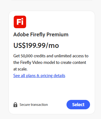 adobe firefly premium plan