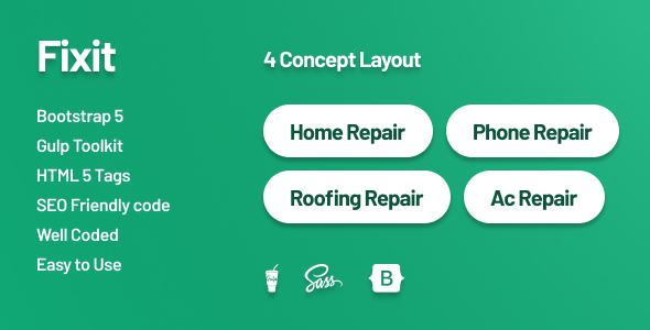 FixIt – Phone & Computer Repair Shop Website Template