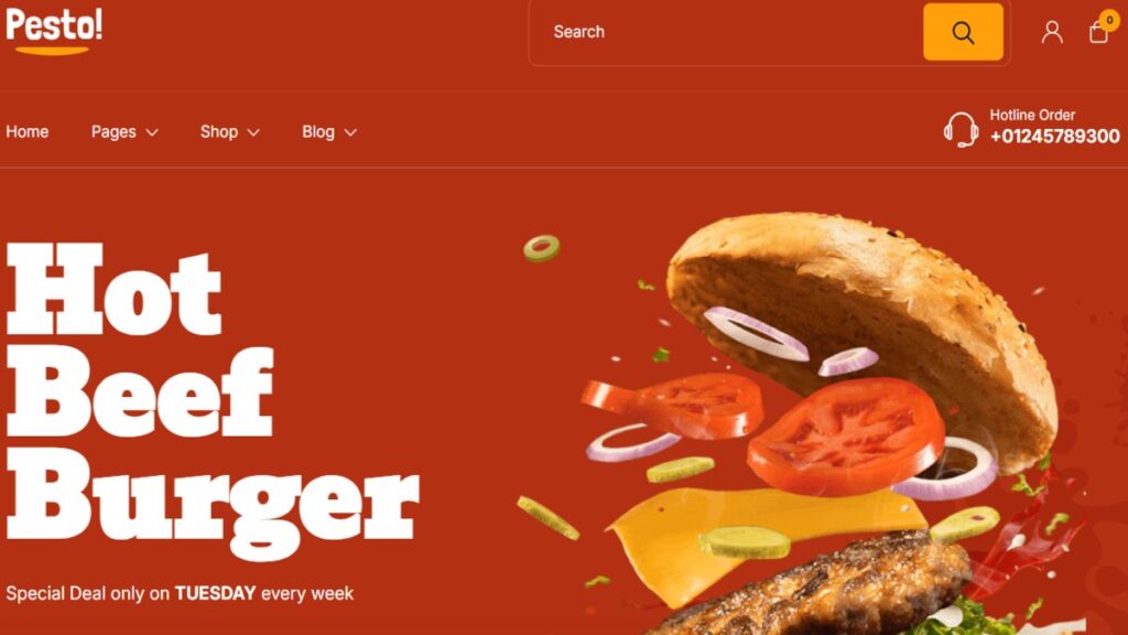 Pesto , Shopify Theme for Restaurant