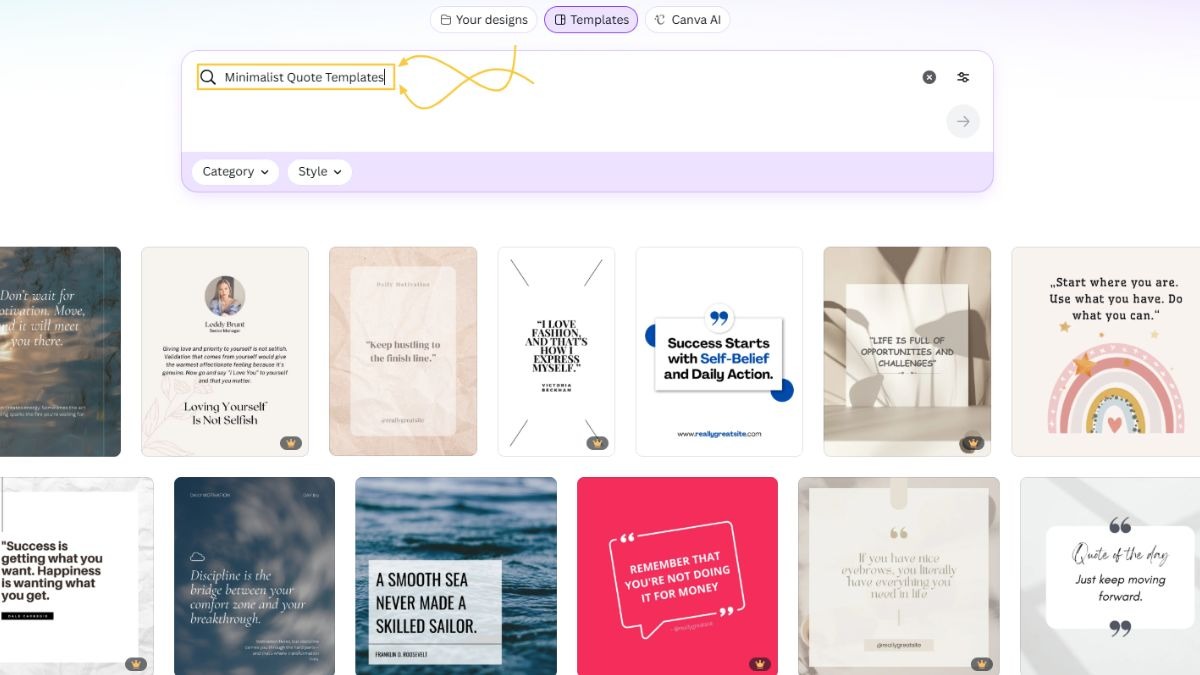 Minimalist Quote Templates,
Free Canva Templates