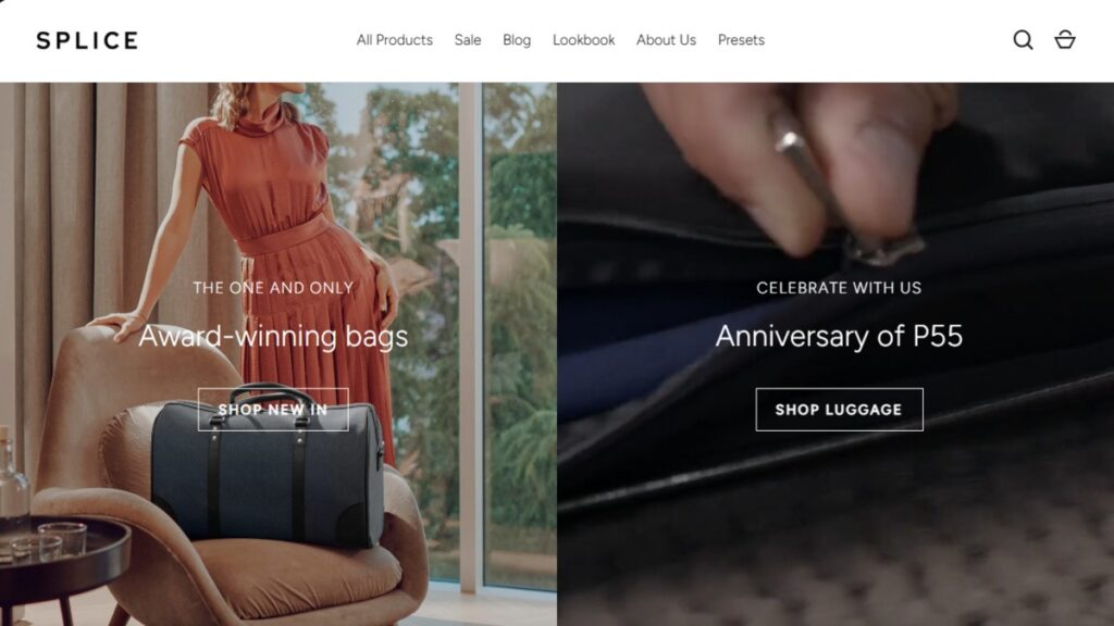 splice, Bag Store Shopify Theme