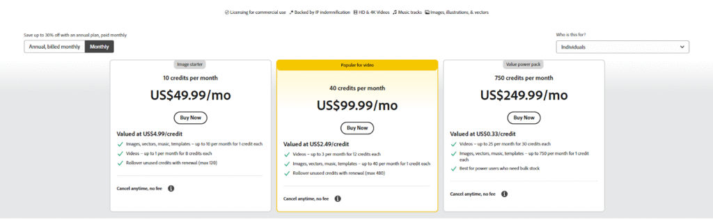 Adobe Stock Subscription Cost 