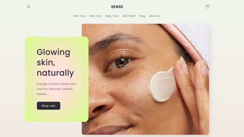 sense,Best Free Themes on Shopify