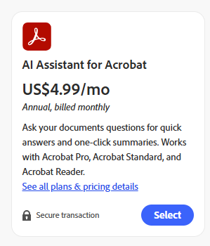 AI Assistant for Acrobat