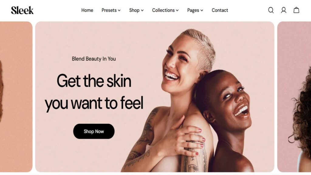 Sleek , Shopify Themes for Beauty Products