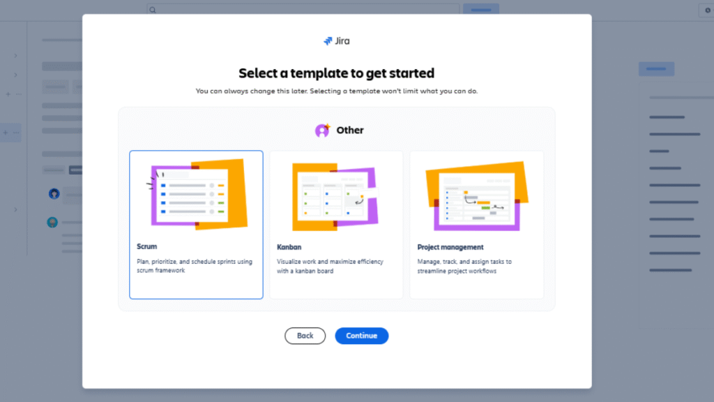 Setting up Projects in Jira Project Management Software.