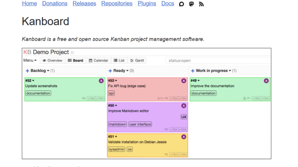 Kanboard - A Best Project Management Application