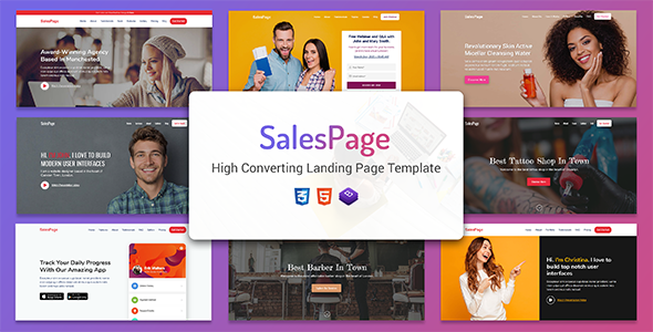 SalesPage – Landing Page Template for Creative Agencies Small Businesses