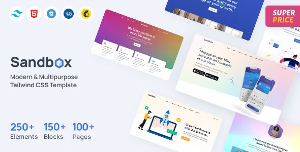 Sandbox Tailwind CSS Modern & Multipurpose Template