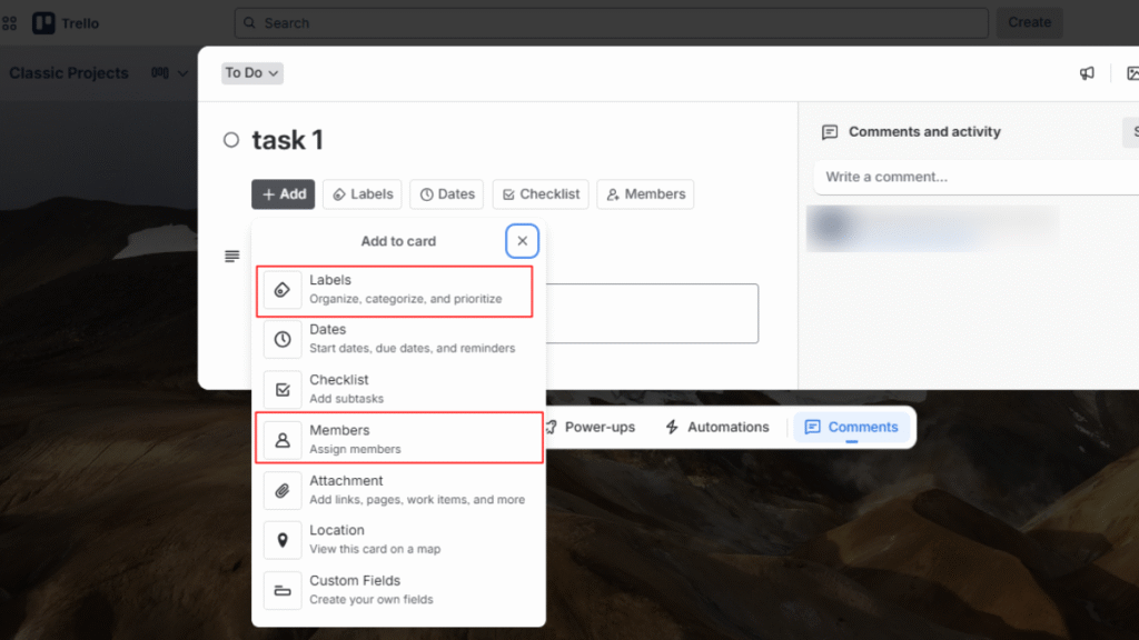Assign Members and Set Deadlines