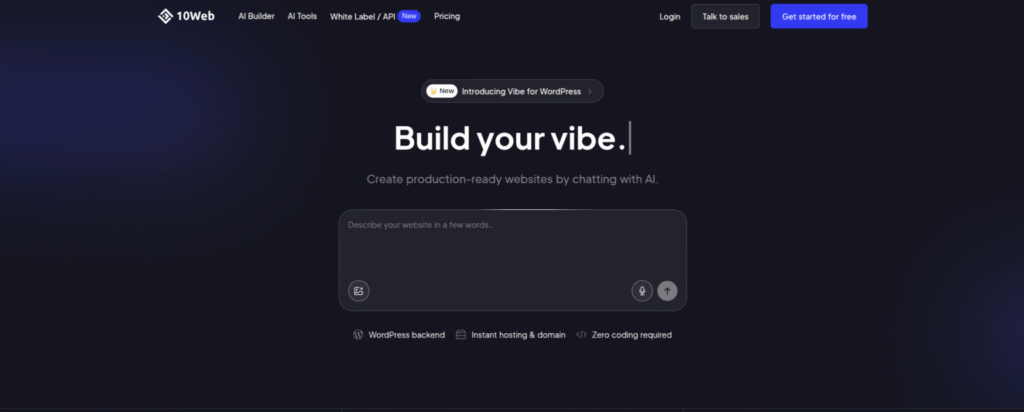10web AI website builder