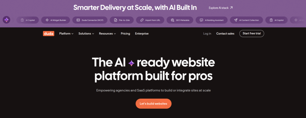 duda webpage builder