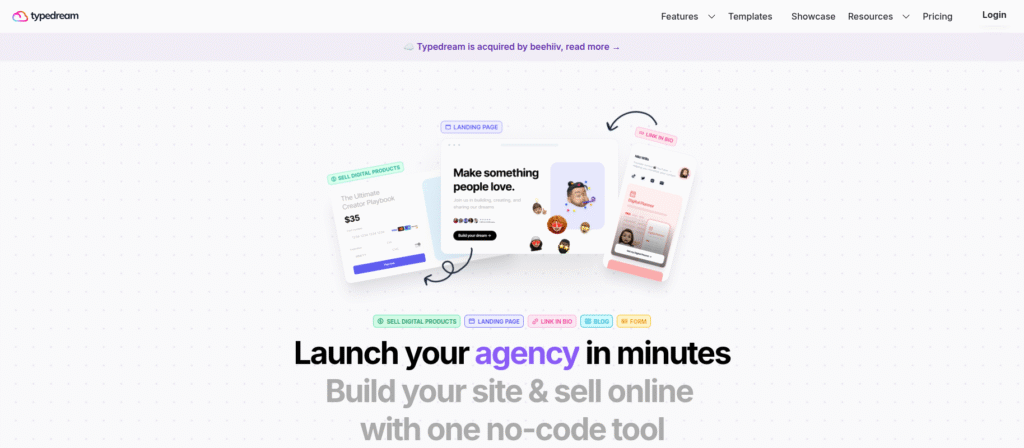 Typedream for minimal and clean interface