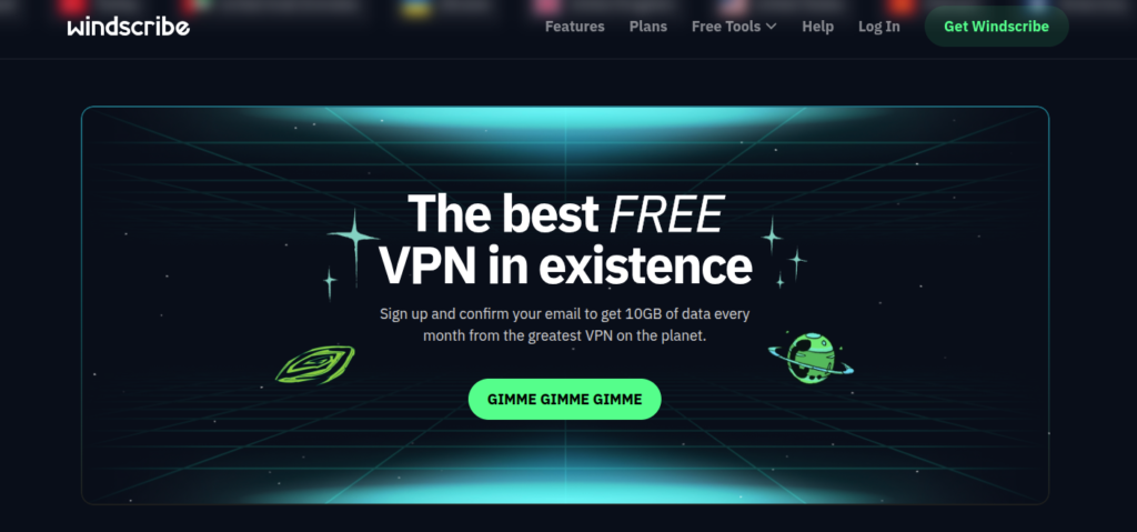 windscribe dashboard