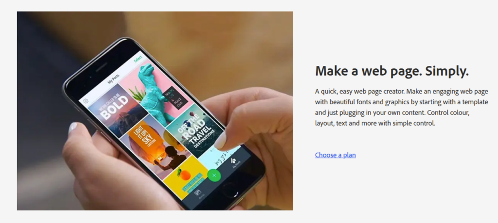make your own website Adobe 