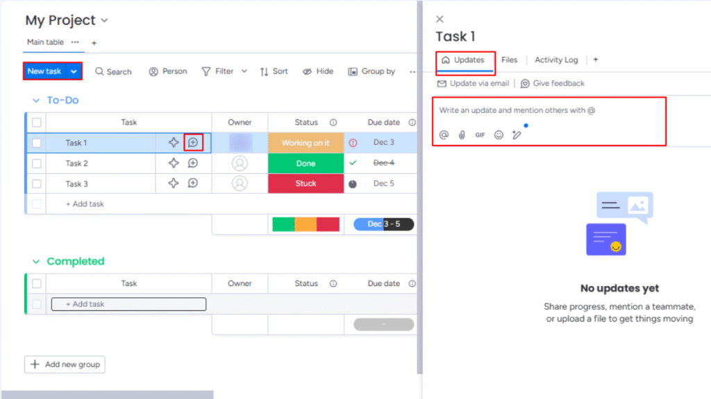 Collaborating Inside the Tasks