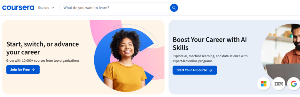 Coursera Online courses platform