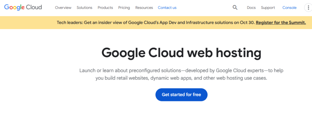 google-cloud-web-hosting