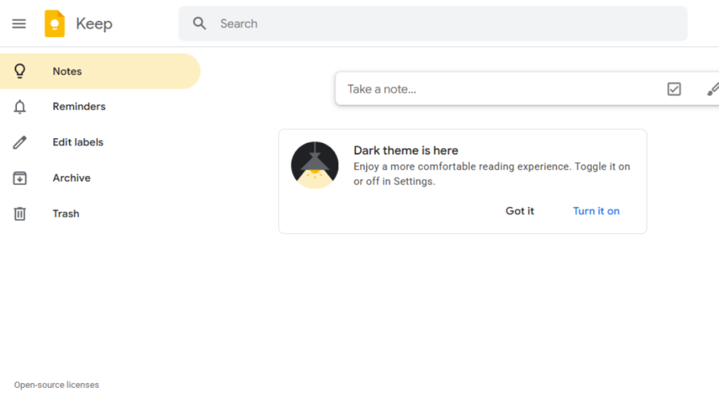 Google Keep A Google Project Management Tool