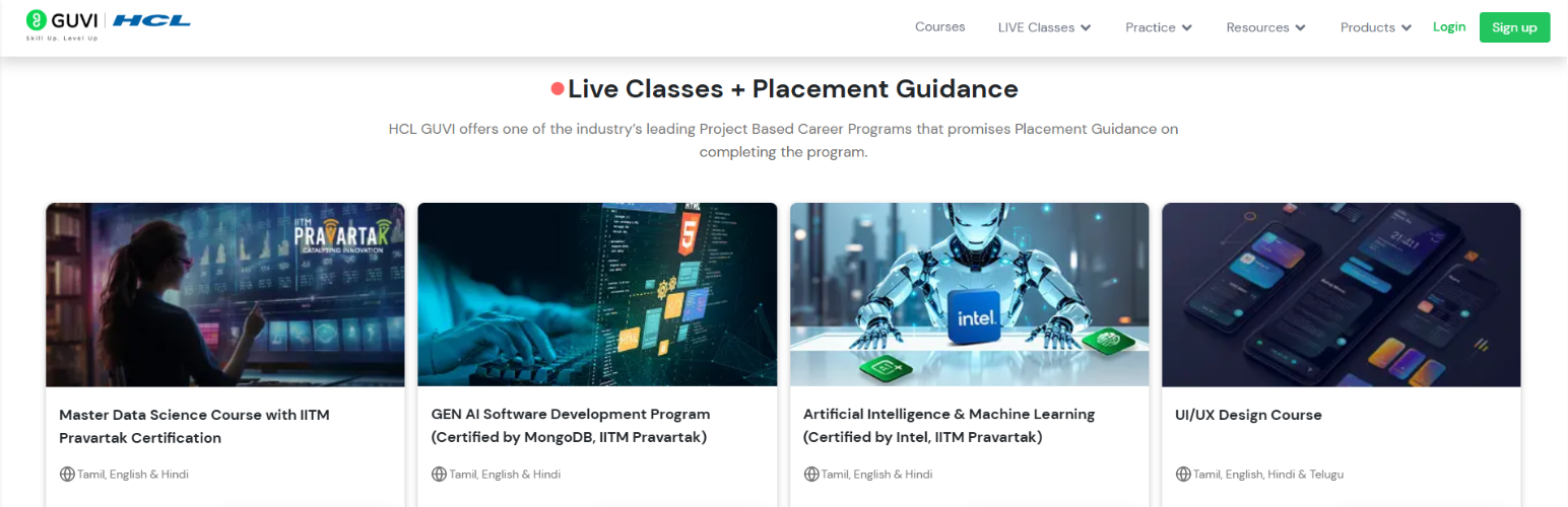 HCL GUVI Learning Platform