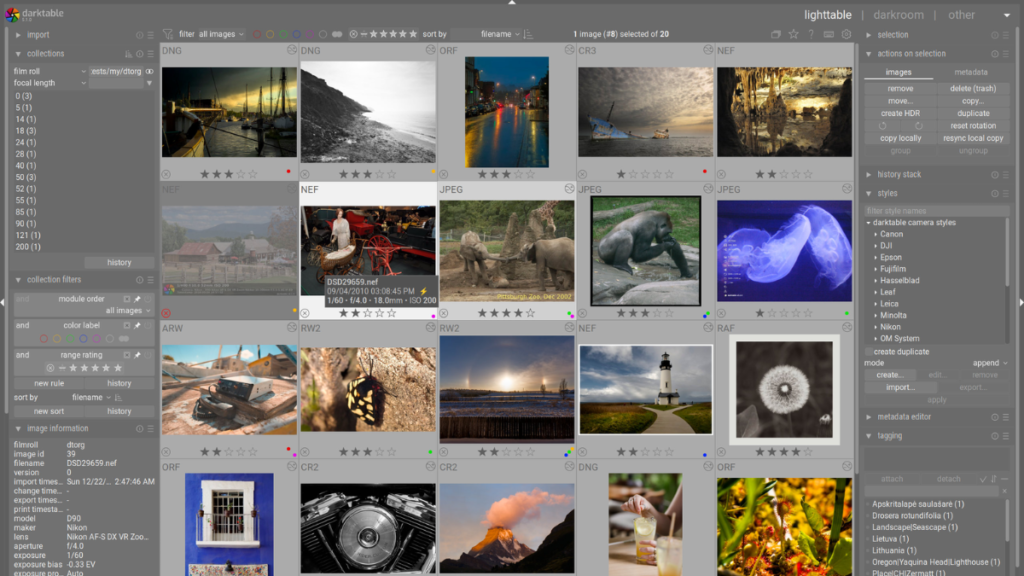 Darktable, RAW Photo Editors