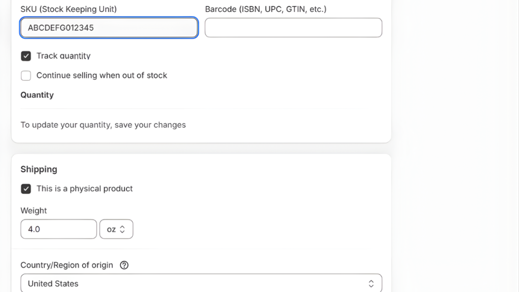 Configuring Out-of-Stock Settings
in shopify