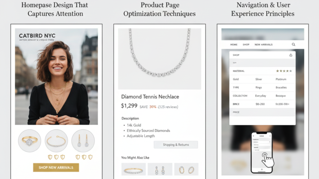 Strategic Design Elements, Shopify jewelry websites