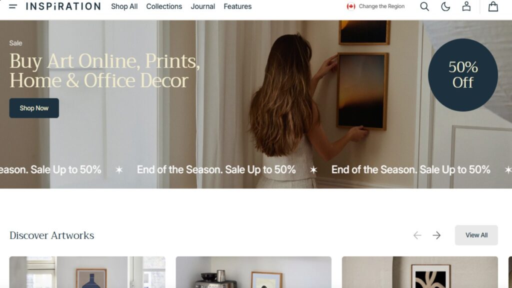 inspiration, Large Inventory Shopify Theme