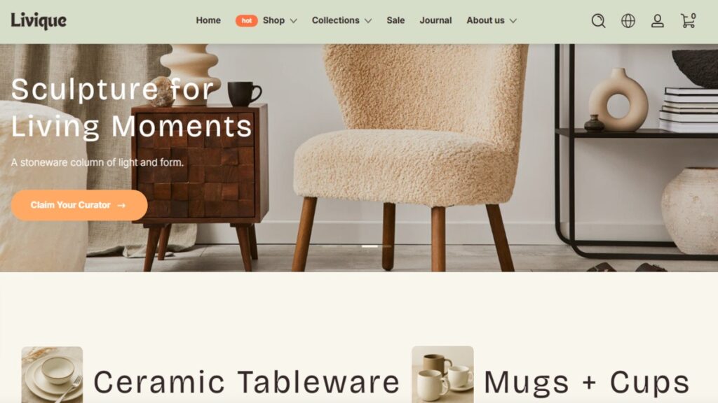livique, Home Decor Shopify Theme