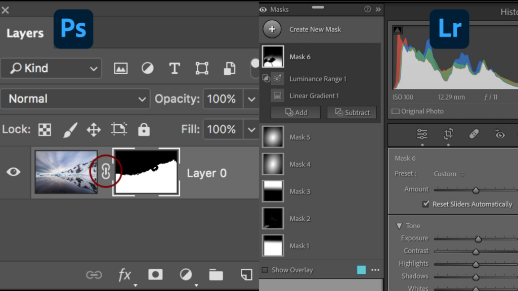 Photoshop vs Lightroom layers and masking