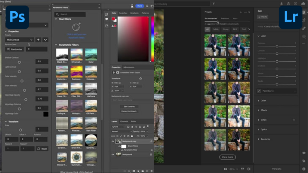 Photoshop vs Lightroom preset