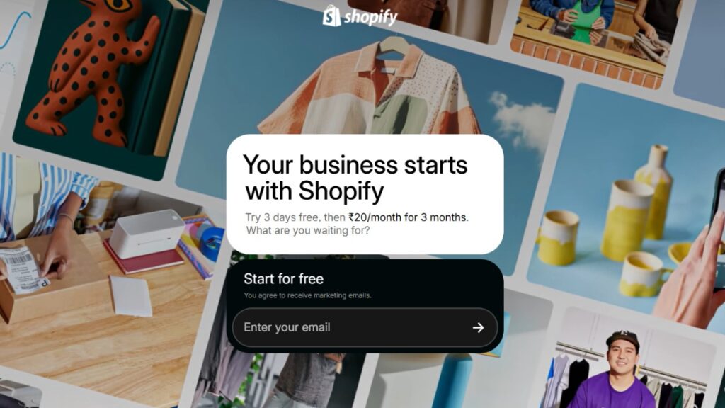 shopify account, Build a Website on Shopify