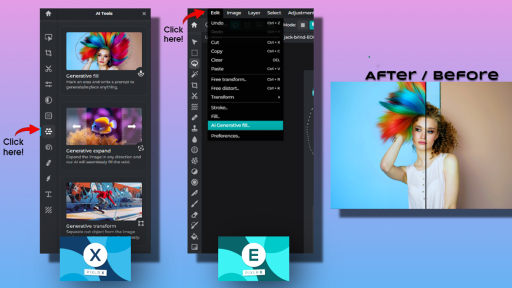 Pixlr AI Generative Fill, Pixlr Photo Editing App