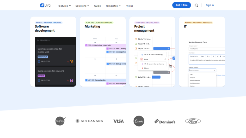 Jira A Free Online Project Management Tool.