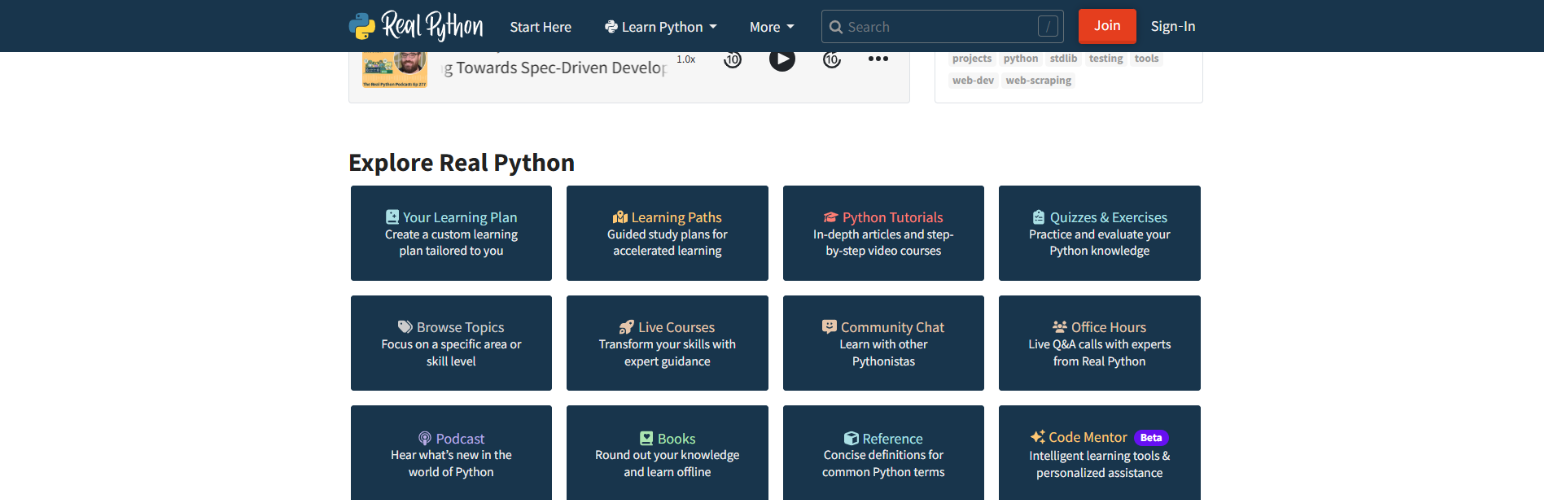 Real Python Learning Platform