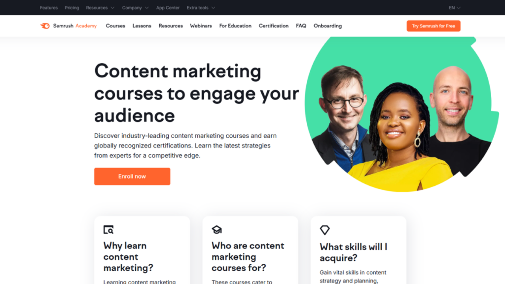 Semrush Academy Content Marketing