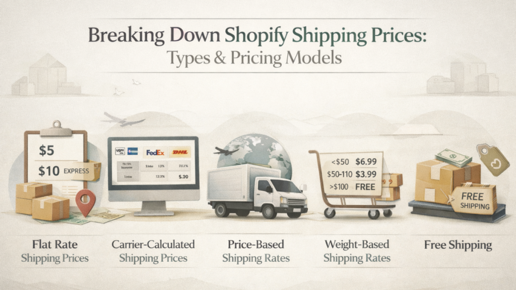 Shopify Shipping Prices Types & Pricing Models