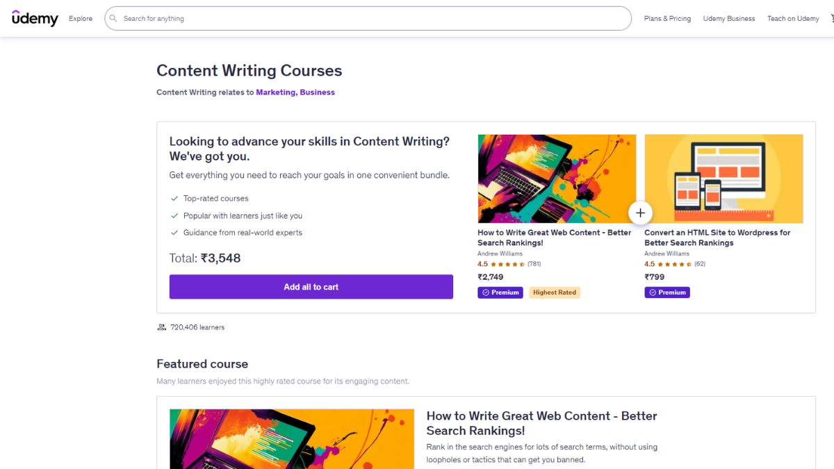 Udemy's Complete Content Writing Masterclass