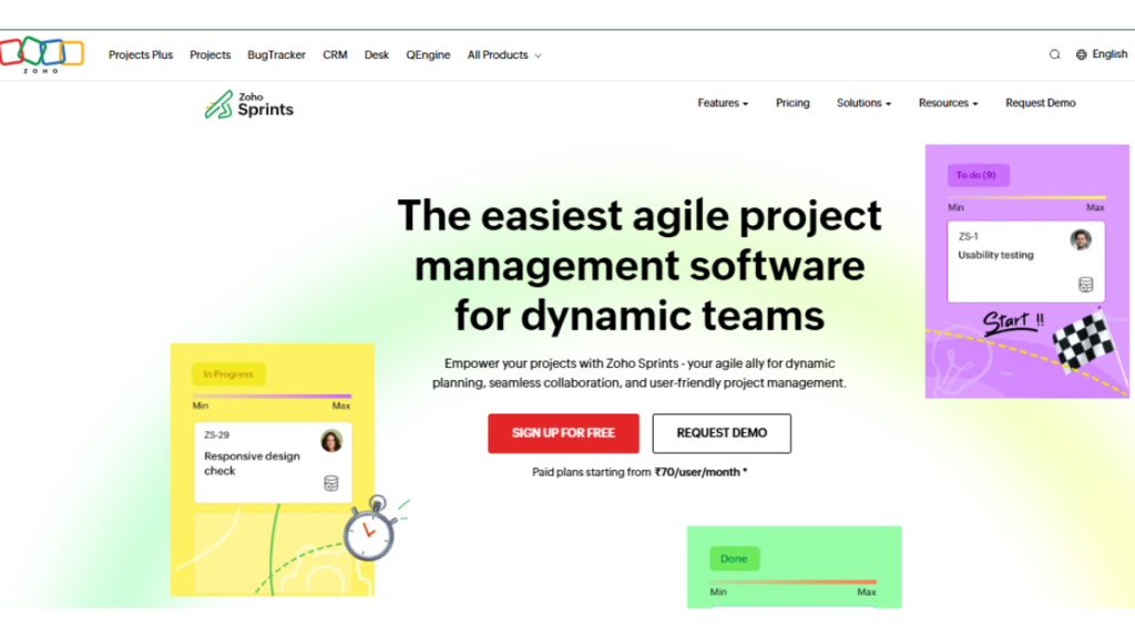 Zoho Projects Agile Tool